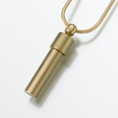 bronze cylinder cremation pendant necklace